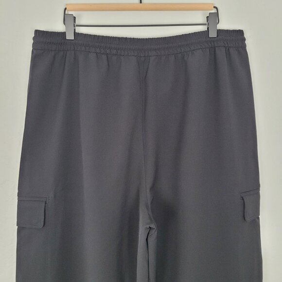 Athleta Promenade High Rise Cargo Pant Relaxed Wide Leg Pants Black Size L - Picture 7 of 14